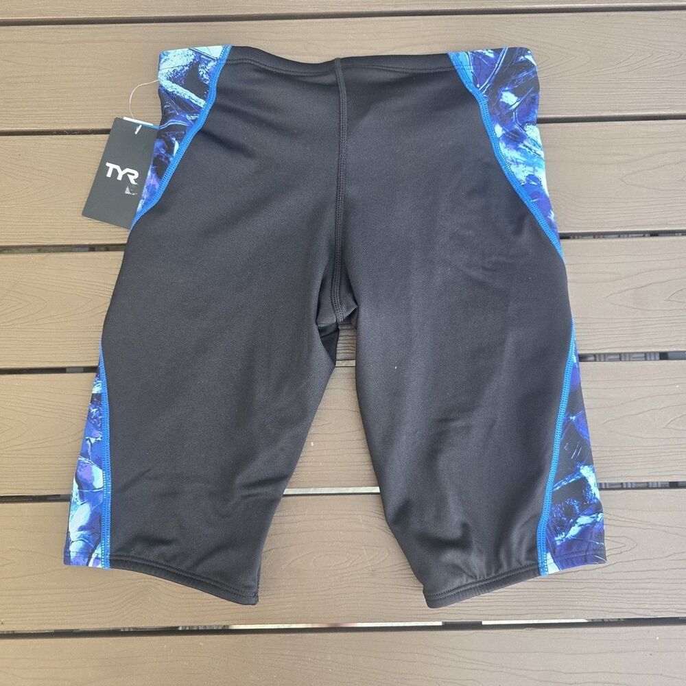 TYR Durafast Elite Men's Blue Ice Blade Jammer SZ 32 New - Picture 3 of 4